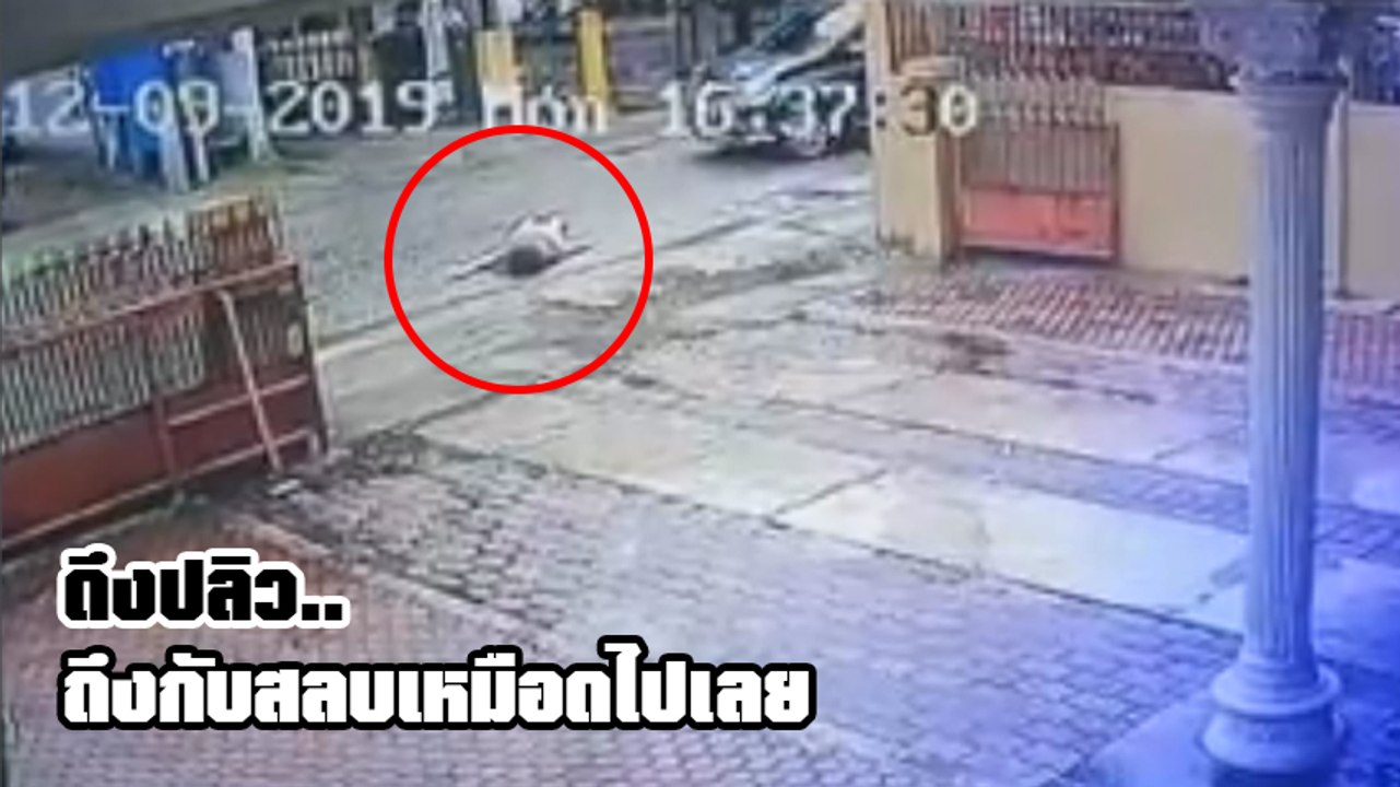 นาทีช็อก !! โจรกระชากกระเป๋า เหยื่อสาวถูกดึงปลิ...