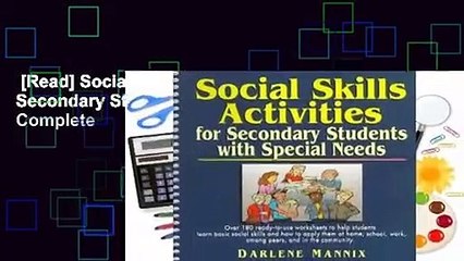 [Read] Social Skills Activities for Secondary Students with Special Needs Complete