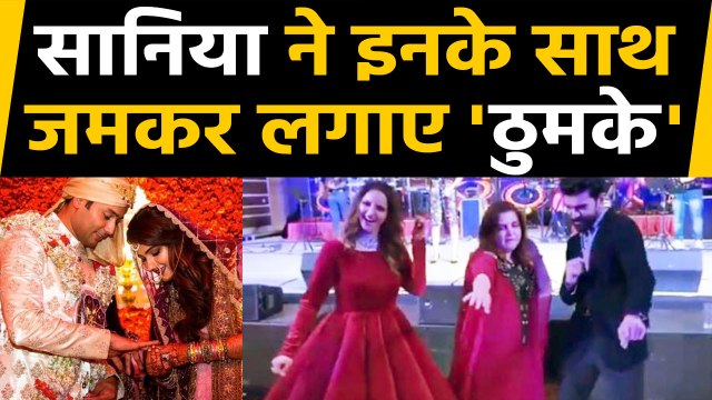 Sania Mirza dance with Farah Khan, Ram Charan at sister Wedding Reception, Watch Video | वनइंडिया