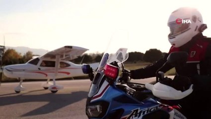 Motosiklet sürücülerini kliple uyardı: "Uçmak istiyorsanız uçağı tercih edin"