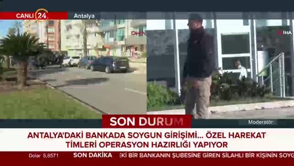 Antalya'da banka soygun girişimi