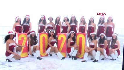 Antalya zirvede 'noel anne' çekimi