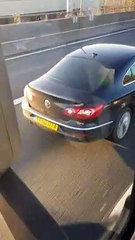 Multitasking Man Rolls Smoke Behind the Wheel