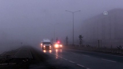 Yoğun sis etkisini sürdürüyor - AĞRI