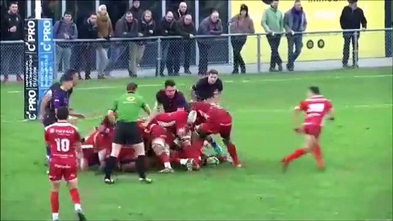 Rugby - Le tchik tchak monstrueux de Thomas Hecquet (Chambéry) contre Issoire