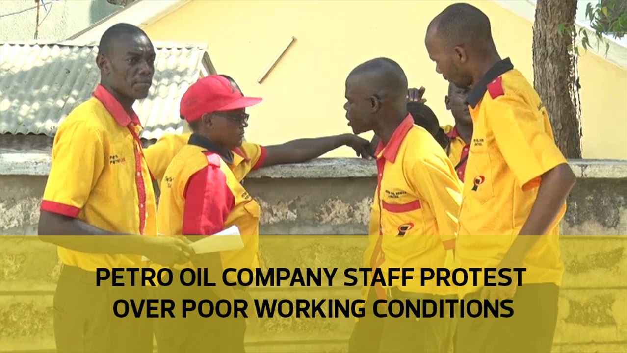 Petro oil company staff protest over poor working conditions video