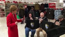 Nicola Sturgeon stopped her weekly sho to conduct a Christmas brass band