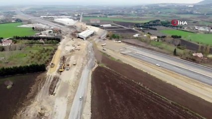 Download Video: Kuzey Marmara Otoyolu'nun Çatalca bağlantısı havadan görüntülendi