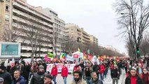 Grève à Marseille : le cortège sur l'avenue du Prado