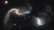 La NASA muestra la colisión de dos galaxias