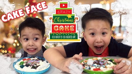 Funny Cake Face Challenge : Christmas Cake Fun 2019 with Keith's Toy Box