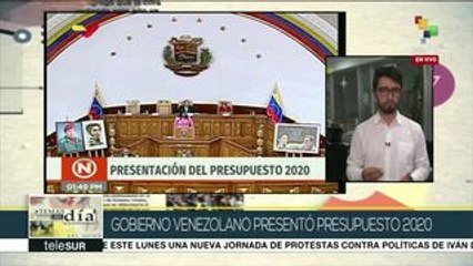 Gobierno de Venezuela presenta presupuesto nacional para el 2020