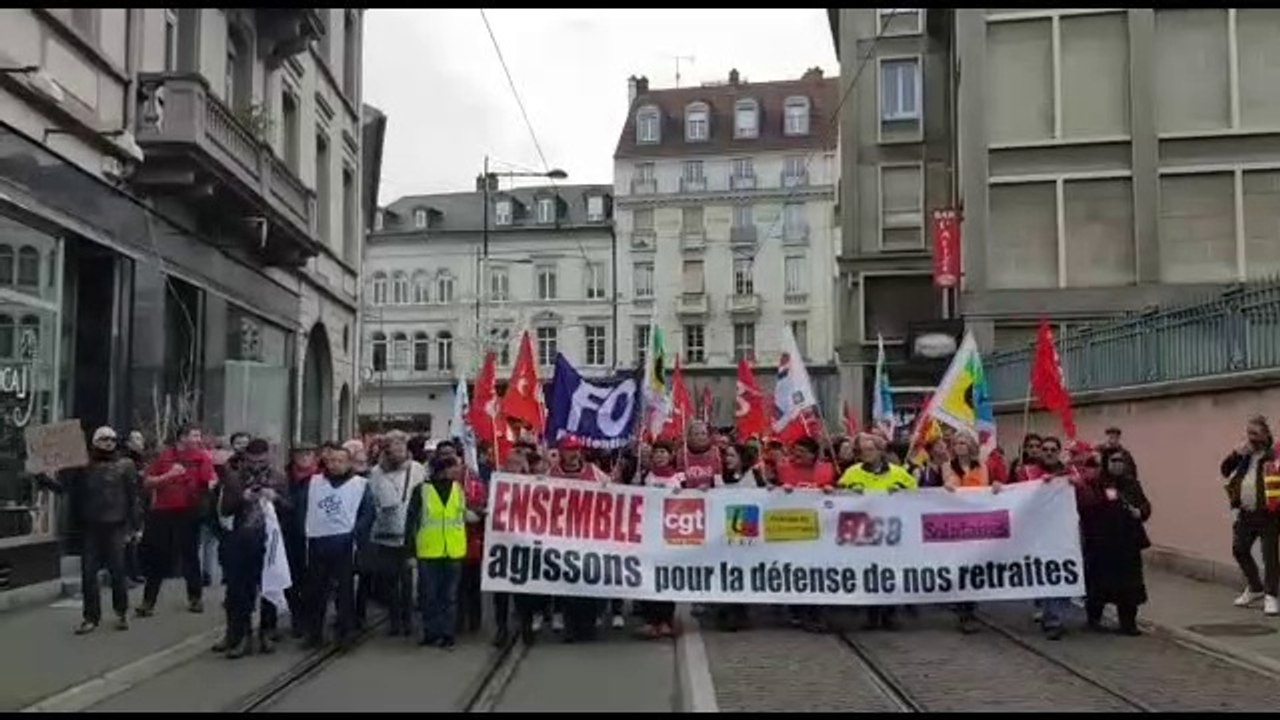Retraites : "une mobilisation encore plus forte" que le 5 décembre à Mulhouse