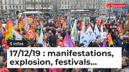 Manifestations, explosion, festivals... 5 infos du 17 décembre
