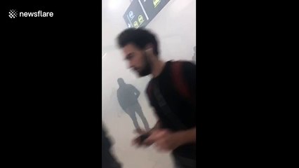 Dramatic moment protesters set off smoke bombs inside Paris’ Gare du Nord station on day 13 of strikes