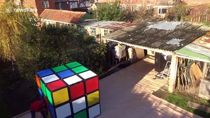 World's largest Rubik's Cube gets SOLVED