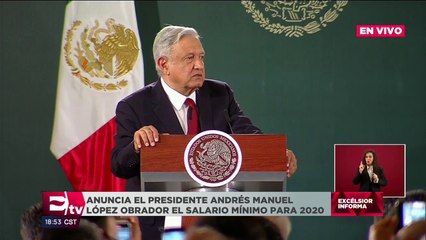 Anuncio sobre el salario mínimo para 2020
