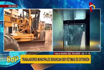 VMT: trabajadores de obra municipal denuncian ser víctimas de extorsión