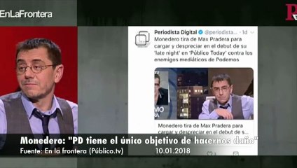 Monedero: "Los de Periodista Digital se levantan por la mañana con el único objetivo de hacernos daño"