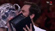 Federer rompe a llorar tras su consagración en Australia