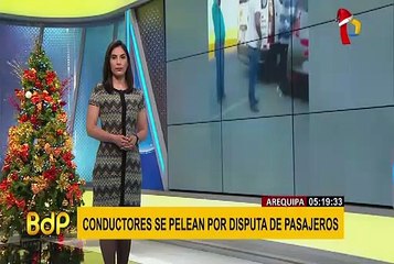 Arequipa: conductores se pelean por disputa de pasajeros