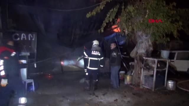 Oto kaporta atölyesinde çıkan yangında 2 yavru köpek öldü