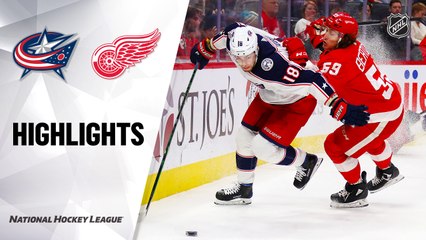 NHL Highlights | Blue Jackets @ Red Wings 12/17/19
