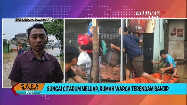 Air Sungai Citarum Meluap, Beberapa Wilayah di Bandung Terendam Banjir