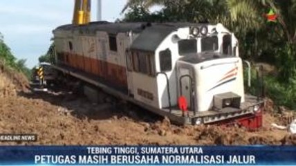 Jalur Kereta Tebing Tinggi-Pematang Siantar Lumpuh Akibat Longsor