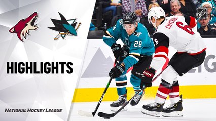 NHL Highlights | Coyotes @ Sharks 12/17/19