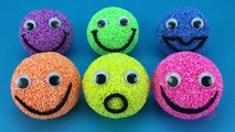 Learn Colors Play Foam Balls Smiley Face Surprise Toys Splashlings Kinder Surprise Eggs