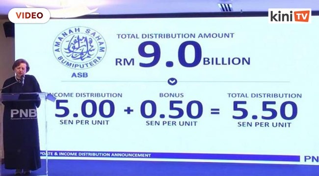 ASB: Agihan pendapatan, bonus 5.5sen seunit