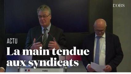 下载视频: Retraites : Delevoye et Pietraszewski en opération séduction face aux syndicats