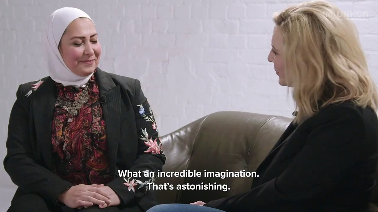 Cate Blanchett meets successful business owner and refugee Razan Alsous _ #EveryoneCounts