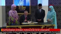 Cumhurbaşkanı erdoğan, malezya kralı ile bir araya geldi