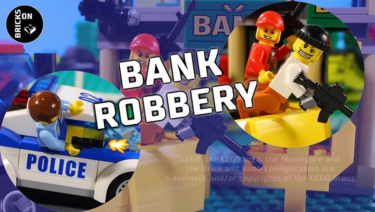 Lego High Speed Bank Robbery Heist Stop motion Animation Bomb Catch the crooks Brickfilm