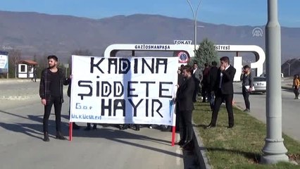Üniversite öğrencileri kadına şiddeti protesto etti - TOKAT