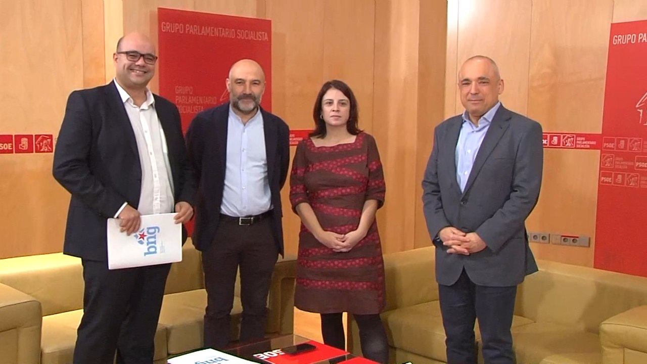 Adriana Lastra, Rafael Simancas y Néstor Rego