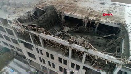 Ankara'da okul inşaatında iskele faciası