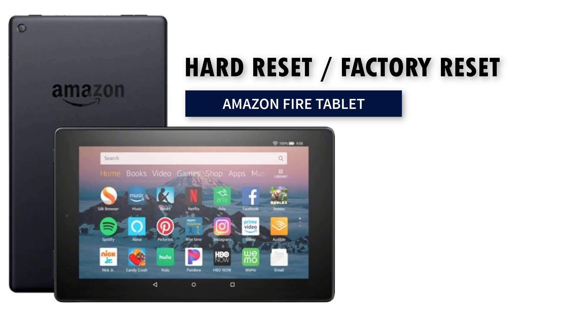 How to HardReset / Factory Reset Amazon Fire Tablet  Kindle HD 24  24