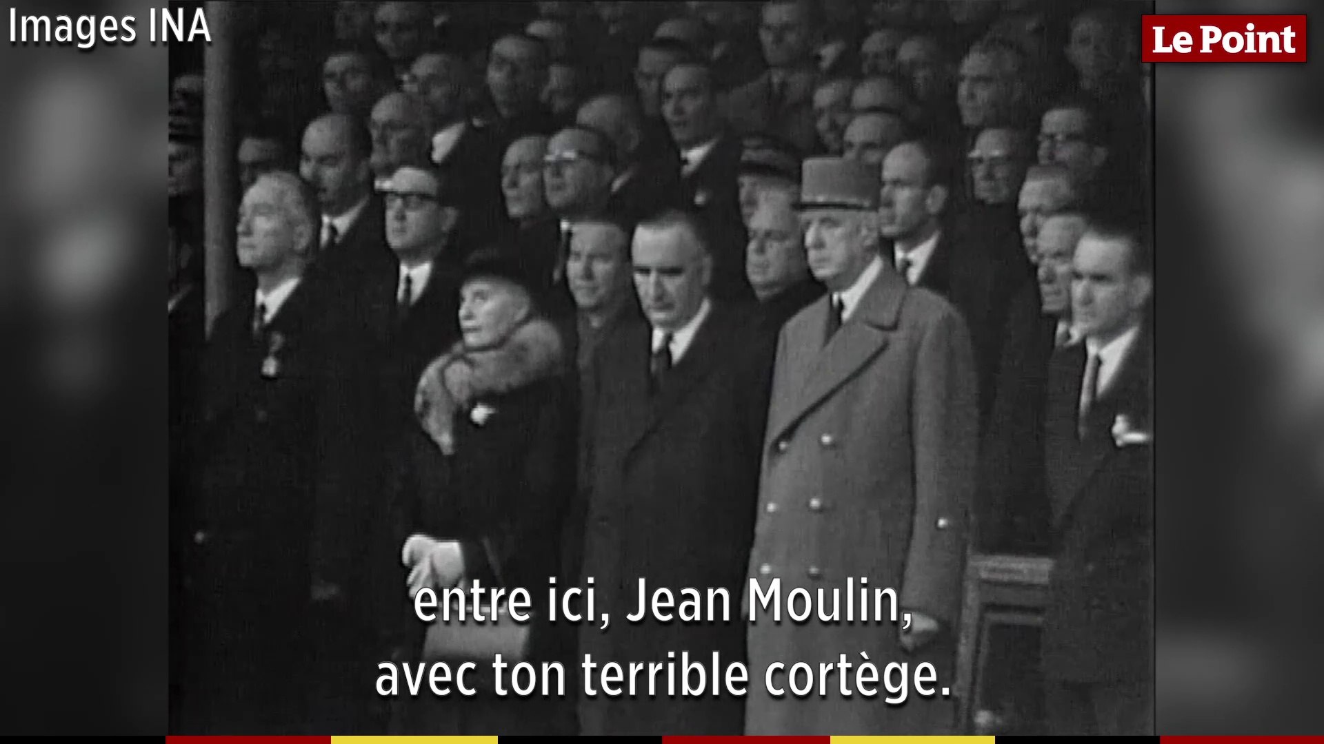 Entre ici, Jean Moulin" : il y a 55 ans, l'hommage d'André Malraux - Vidéo  Dailymotion