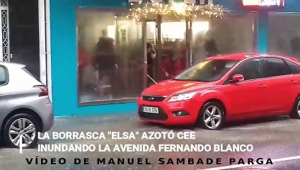BORRASCA ELSA AZOTANDO CEE E INUNDANDO LA AVENIDA FERNANDO BLANCO