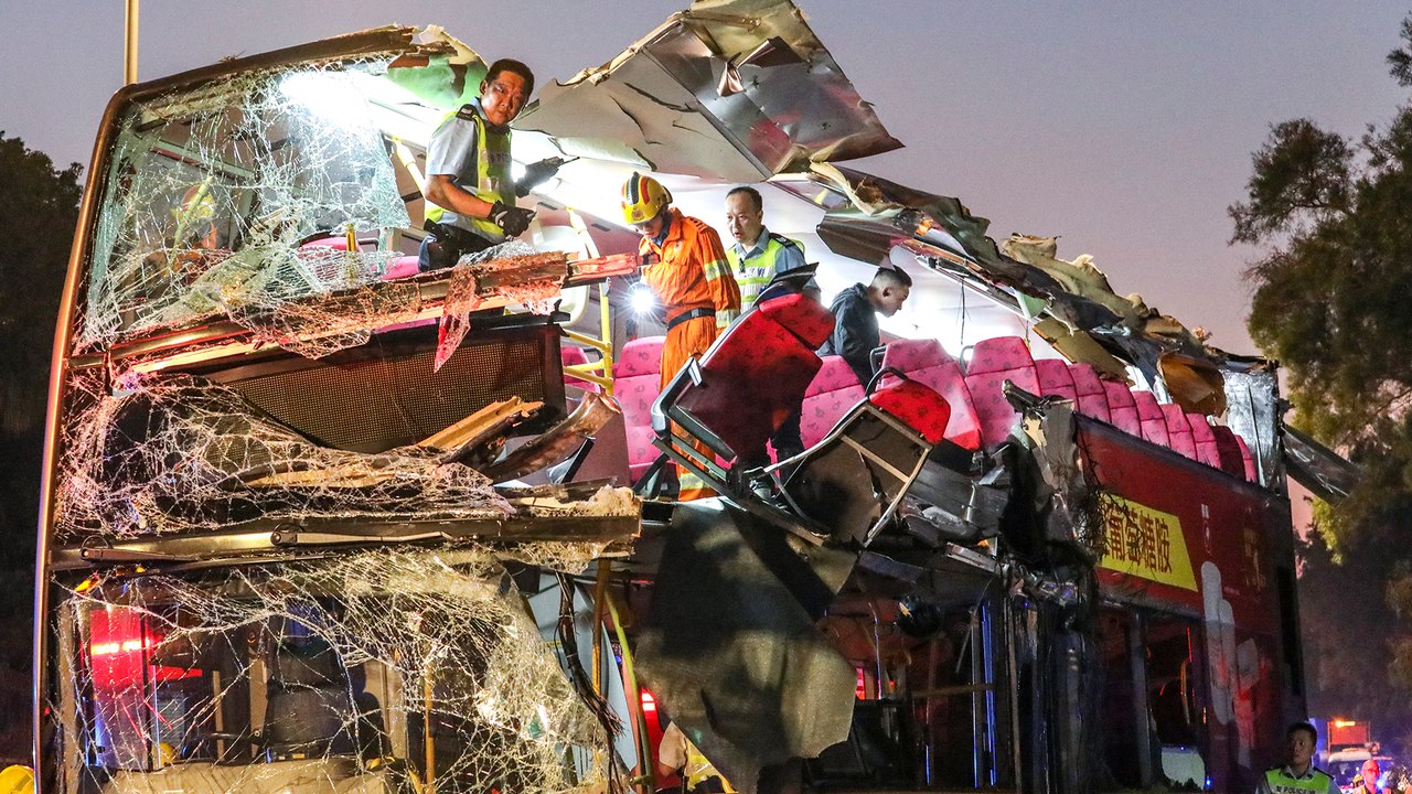 Fanling Highway bus crash kills at least 6, leaves dozens injured