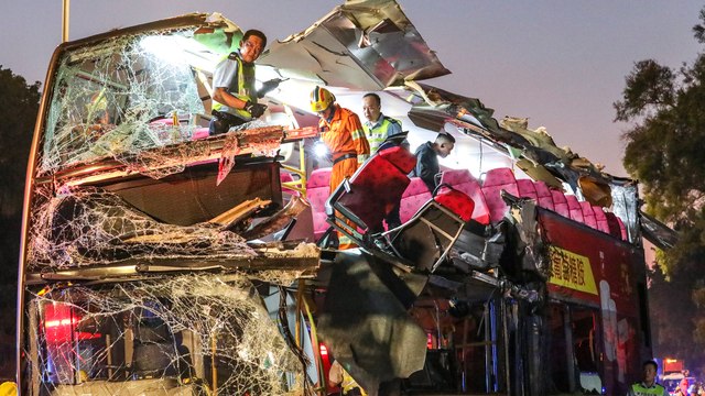 Fanling Highway bus crash kills at least 6, leaves dozens injured