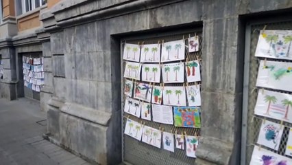 Alumnos del Cervantes exponen pinturas por "un Abando habitable"