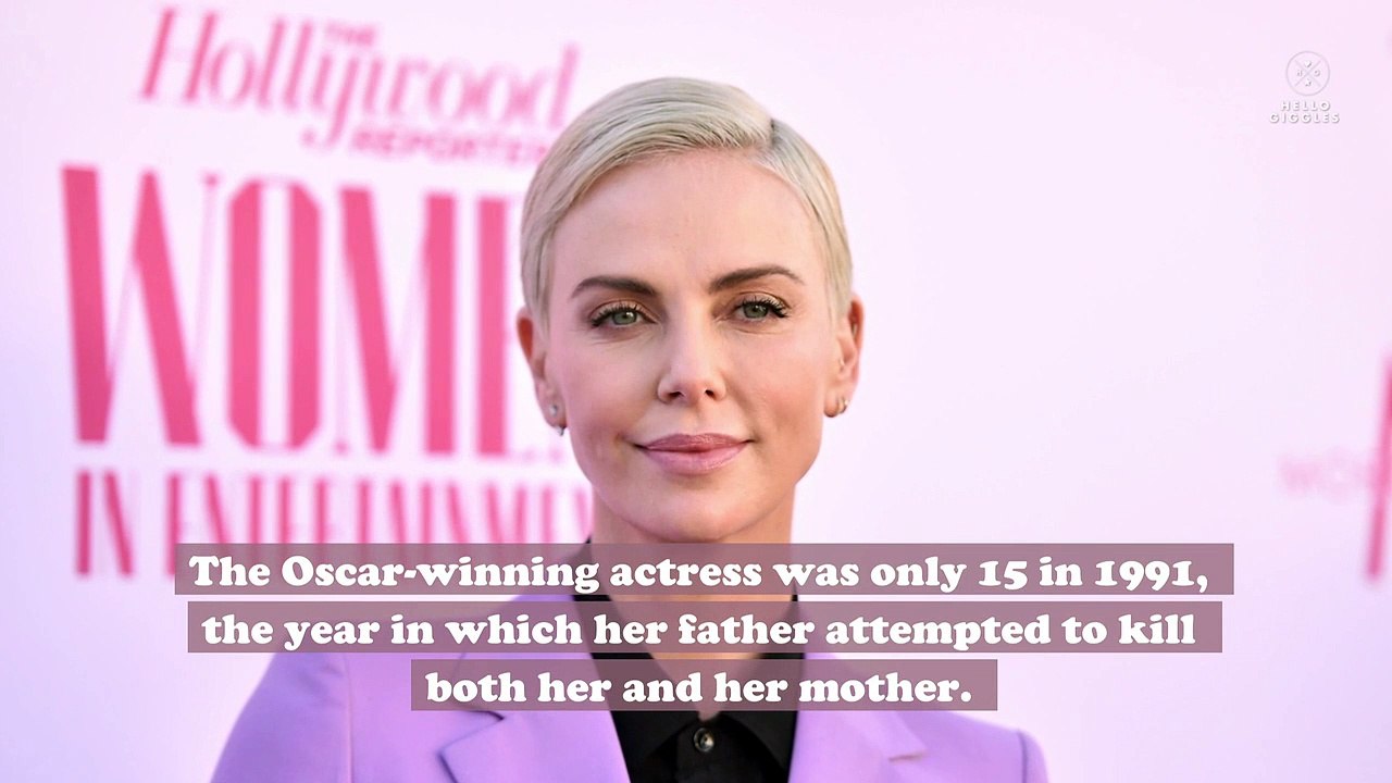 Charlize Theron said she’s “not ashamed” to talk about her mother killing her abusive father in self-defense