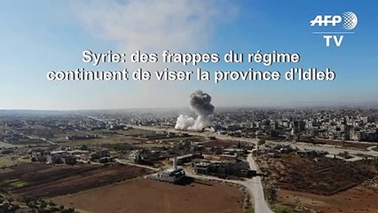 Des frappes aériennes du régime syrien visent Maaret al-Noomane dans le nord-ouest de la Syrie