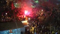 Tensión en las protestas de Tsunami Democràtic antes del Clásico: bengalas, miles de manifestantes y cortes de calles