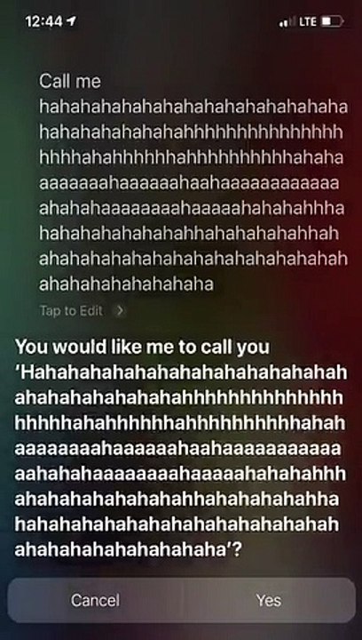 Demander à Siri de lire la phrase « hahahahahaha »