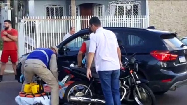 Jovem se fere em colisão de trânsito na Rua General Osório